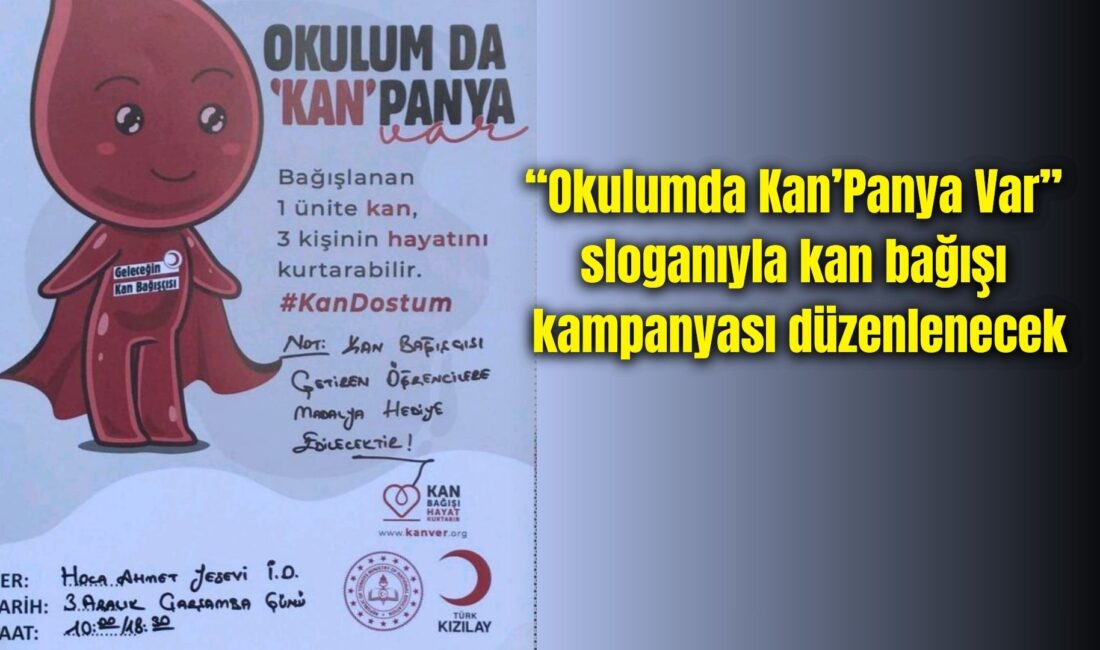 Afyonkarahisar’da Hoca Ahmet Yesevi İlkokulu’nda, Türk Kızılay iş birliğinde “Okulumda