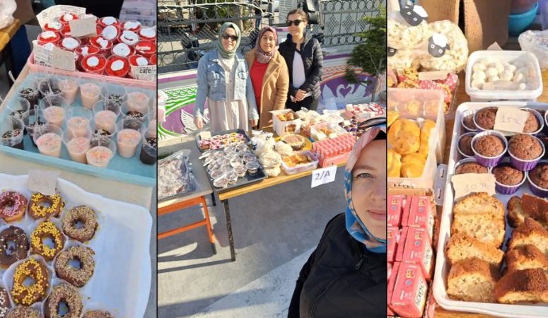 Öğrenciler, veliler ve öğretmenler el ele vererek Gazze için unutulmaz
