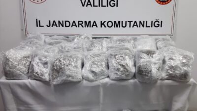 Afyonkarahisar’da jandarma tarafından durdurulan bir otomobilde yapılan aramada yaklaşık 17