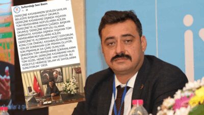 Dereçine Kasabası’nın sevilen ve sayılan Belediye Başkanı Aykut Okumuş, kasaba