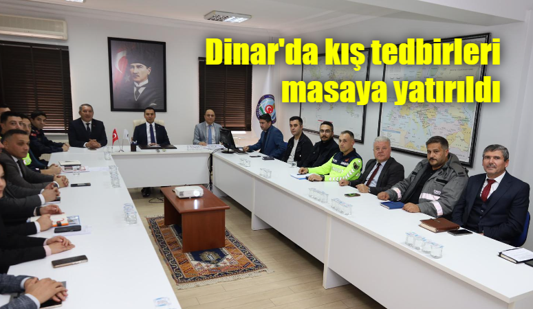 Dinar ilçesinde Kaymakamlık tarafından 2025-2026 kış mevsimine yönelik hazırlıkların değerlendirilmesi