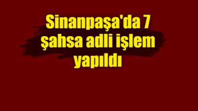 Afyonkarahisar İl Jandarma Komutanlığı, Sinanpaşa ilçesinde yaptığı titiz çalışmalar neticesinde;