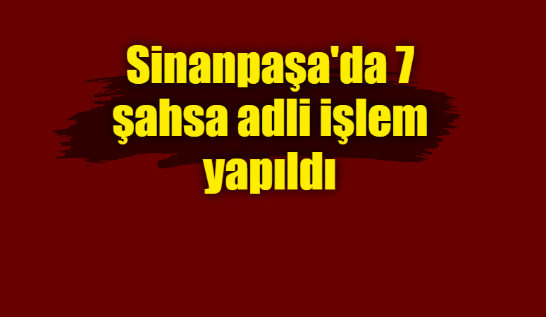Afyonkarahisar İl Jandarma Komutanlığı, Sinanpaşa ilçesinde yaptığı titiz çalışmalar neticesinde;