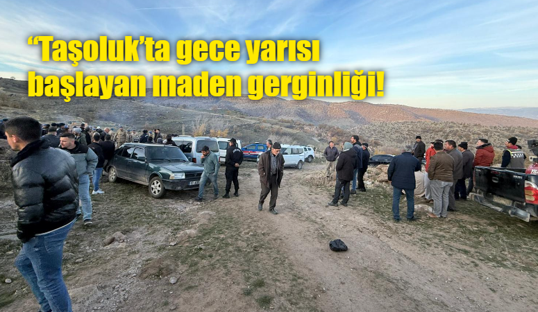 Afyonkarahisar’ın Taşoluk bölgesinde faaliyet yürütmek isteyen maden şirketi, gece saat