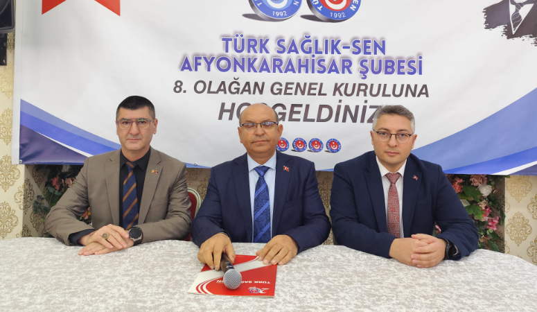 Türk Sağlık-Sen Afyonkarahisar Şubesi’nin 8. Olağan Kongresi gerçekleştirildi. Mevcut başkan