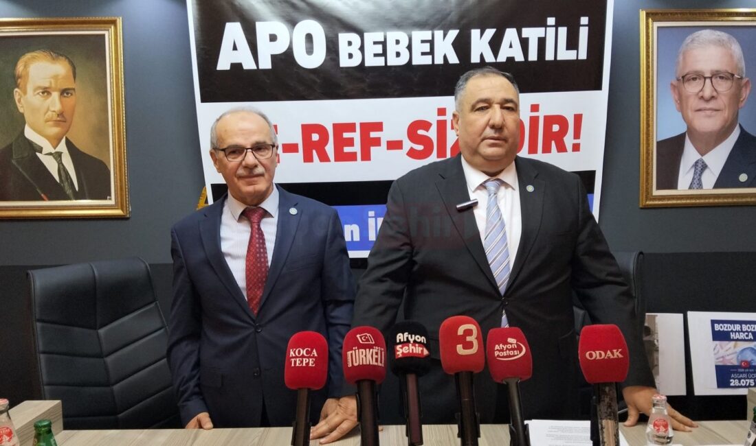 İYİ Parti Afyonkarahisar İl Başkanlığı’nın haftalık basın toplantısı, İl Başkanı