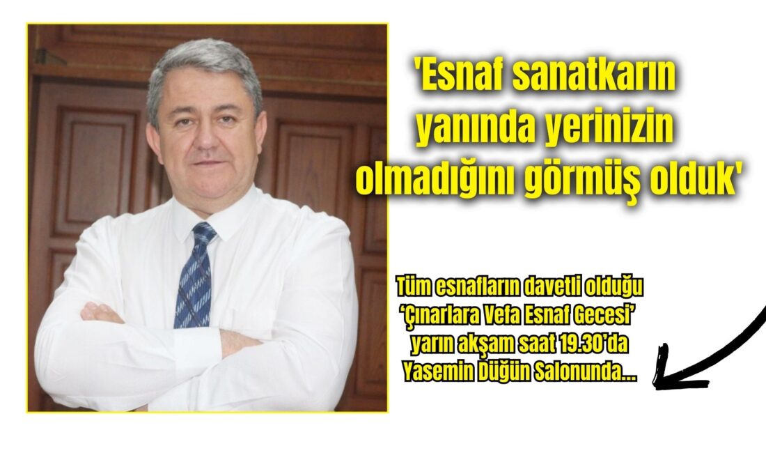 Afyonkarahisar Madeni Sanatkarlar Odası başkan adaylarından Hakan Dilek, tüm Afyon
