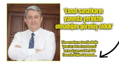 Afyonkarahisar Madeni Sanatkarlar Odası başkan adaylarından Hakan Dilek, tüm Afyon