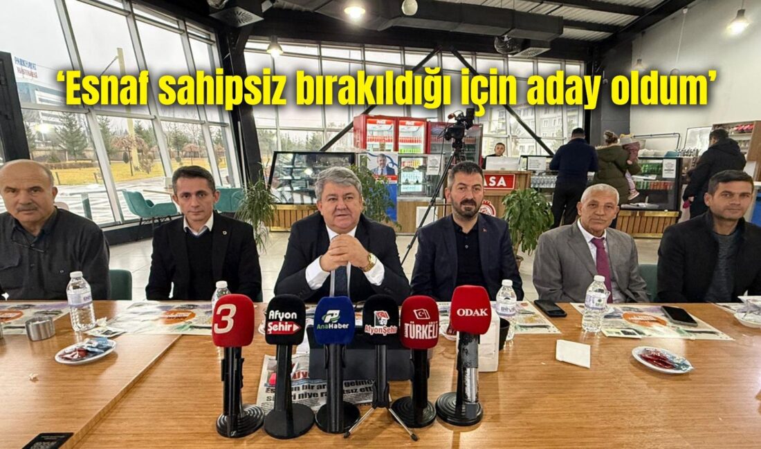 Afyonkarahisar Madeni Sanatkarlar Odası başkan adaylarından Hakan Dilek, bugün düzenlediği