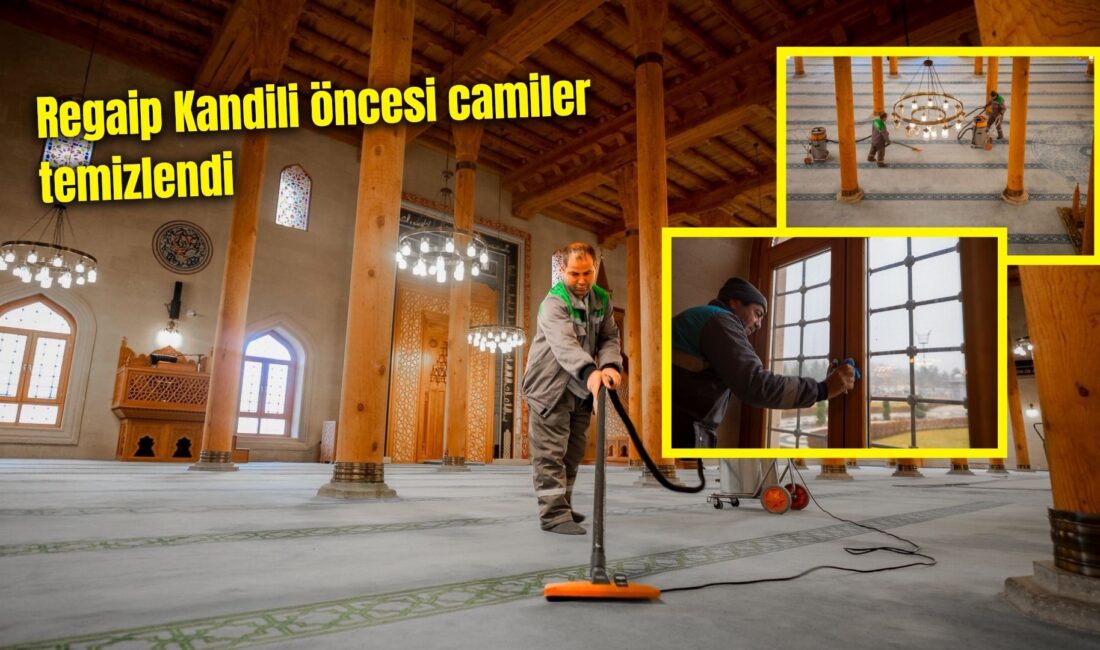 Afyonkarahisar Belediyesi, Regaip Kandili öncesinde kent genelindeki camilerde temizlik ve