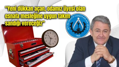 Afyonkarahisar Madeni Sanatkârlar Esnaf Odası Başkan Adayı Hakan Dilek, göreve