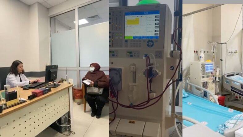 Afyonkarahisar Devlet Hastanesi Dr. Özkan Halaç Hizmet Binası’ndaki diyaliz ünitesinde