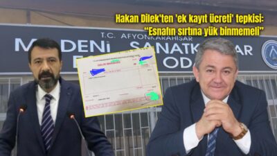Afyonkarahisar’da Madeni Sanatkarlar Esnaf Odası’na yeni kayıt yaptıran esnaflardan “kayıt