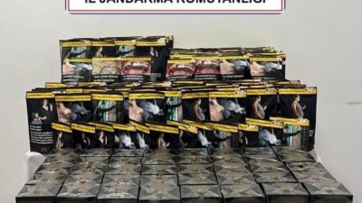Afyonkarahisar’da jandarma tarafından durdurulan bir araçta yapılan aramada kaçak tütün