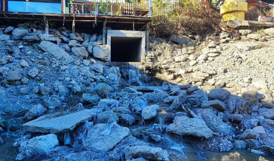 Adana’da Seyhan Nehri’ne kuraklık nedeniyle su verilmeyince, nehre bırakılan atık