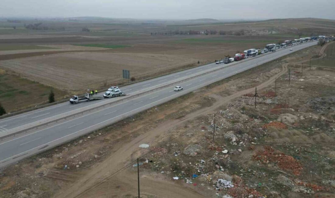 Afyonkarahisar’da üzerinde taşıdığı otomobil ile kontrolden çıkan çekicinin bariyerlere çarpması