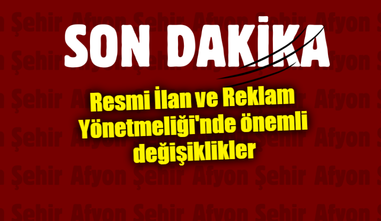 Basın İlan Kurumu Genel Müdürlüğü tarafından hazırlanan Resmî İlan ve