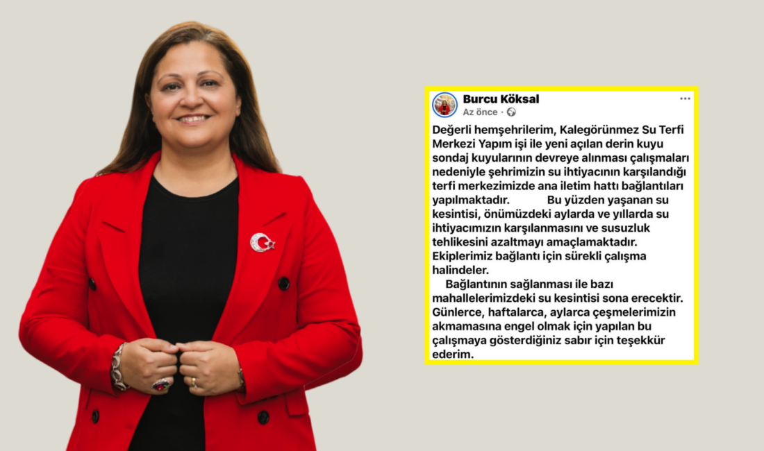 Afyonkarahisar Belediye Başkanı Burcu Köksal, kentte yaşanan su kesintilerine ilişkin