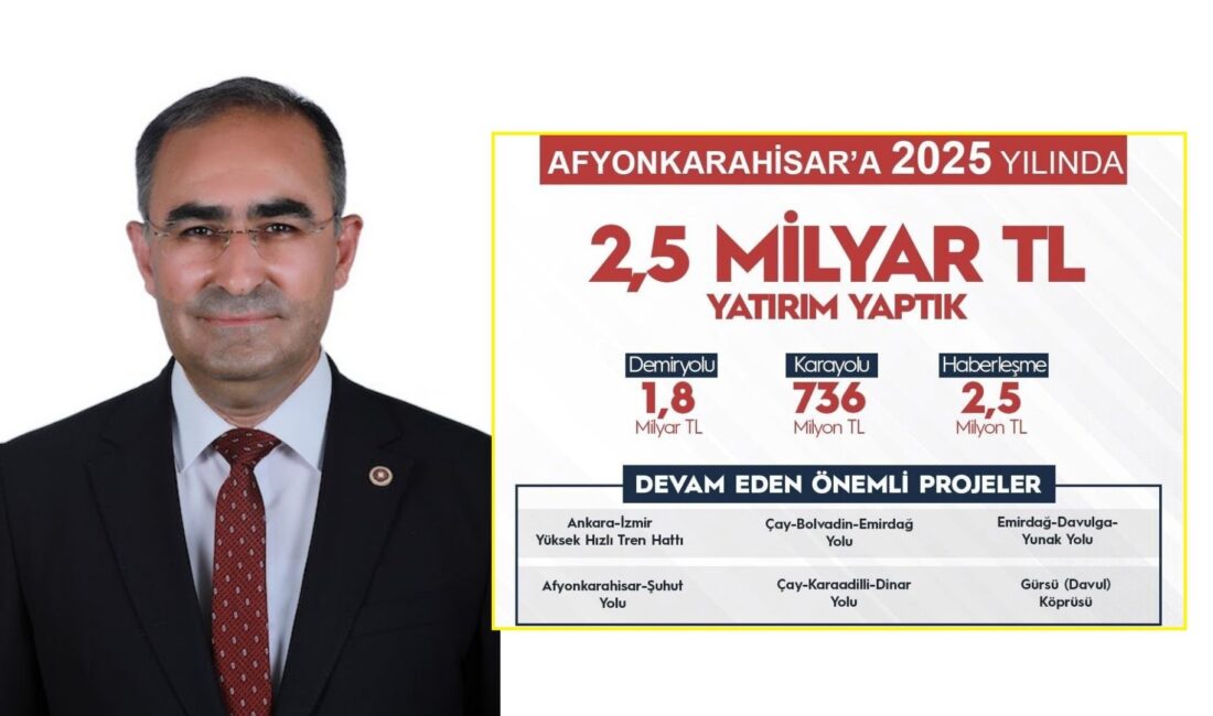 AK Parti Afyonkarahisar Milletvekili Hasan Arslan, Ulaştırma ve Altyapı Bakanlığının