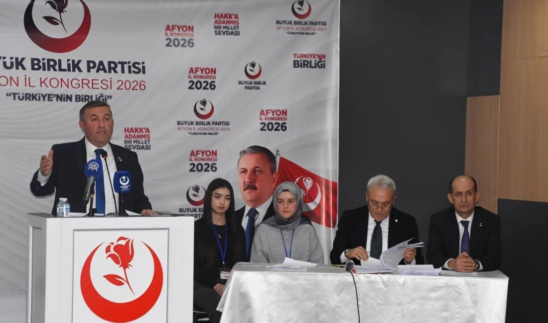 Büyük Birlik Partisi Afyonkarahisar İl Başkanlığı’nın olağan genel kurulu, yoğun