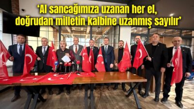 Mardin’in Nusaybin ilçesinde Türk bayrağına yönelik gerçekleştirilen saldırıya karşı, Afyonkarahisar’daki