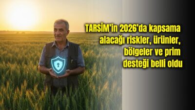 TARSİM tarafından 2026 yılında kapsama alınacak riskler, ürünler, bölgeler ve