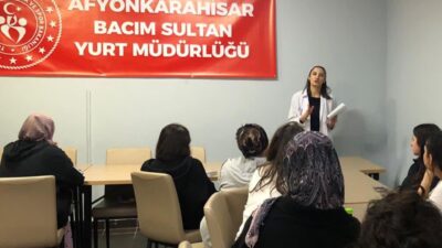 GSB Afyonkarahisar Yurtları bünyesinde faaliyet gösteren Bacım Sultan Yurdu’nda, öğrencilere