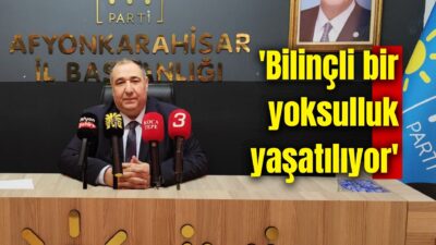 İYİ Parti Afyonkarahisar İl Başkanı Muhammet Mısırlıoğlu, partisinin haftalık basın