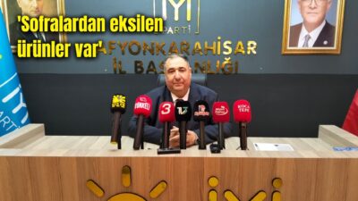 İYİ Parti Afyonkarahisar İl Başkanlığı’nın haftalık basın toplantısı, İl Başkanı