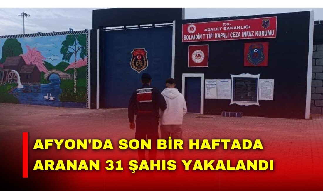 Afyonkarahisar İl Jandarma Komutanlığı, aranan şahısların tespiti ve yakalanmasına yönelik