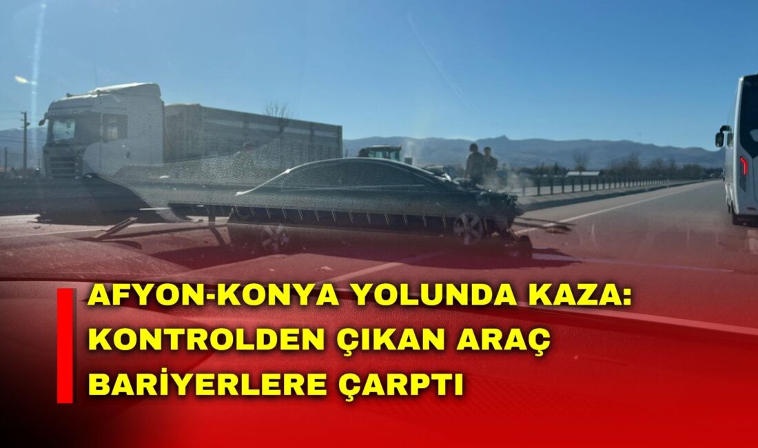 Afyonkarahisar-Konya karayolunun 10. kilometresinde meydana gelen trafik kazasında, iddiaya göre