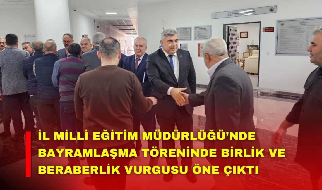 Afyonkarahisar İl Milli Eğitim Müdürlüğü’nde, Ramazan Bayramı’nın ardından düzenlenen bayramlaşma