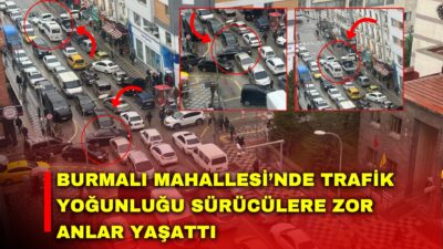 Afyonkarahisar’ın Burmalı Mahallesi’nde yaşanan trafik yoğunluğu, sürücülere zor anlar yaşattı.