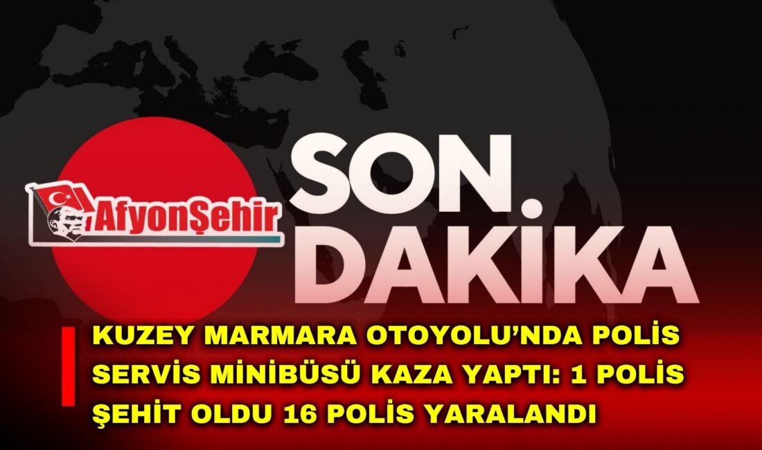Kuzey Marmara Otoyolu’nda polis servis minibüsünün karıştığı kazada 1 polis