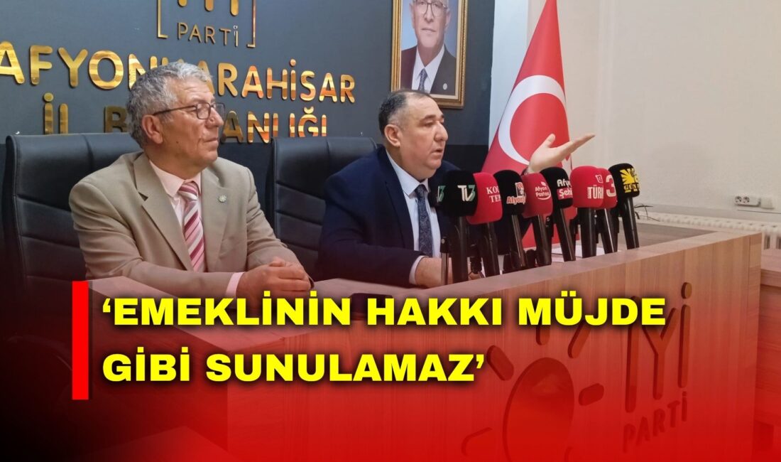 İYİ Parti Afyonkarahisar İl Başkanlığı’nın haftalık basın toplantısı, İl Başkanı