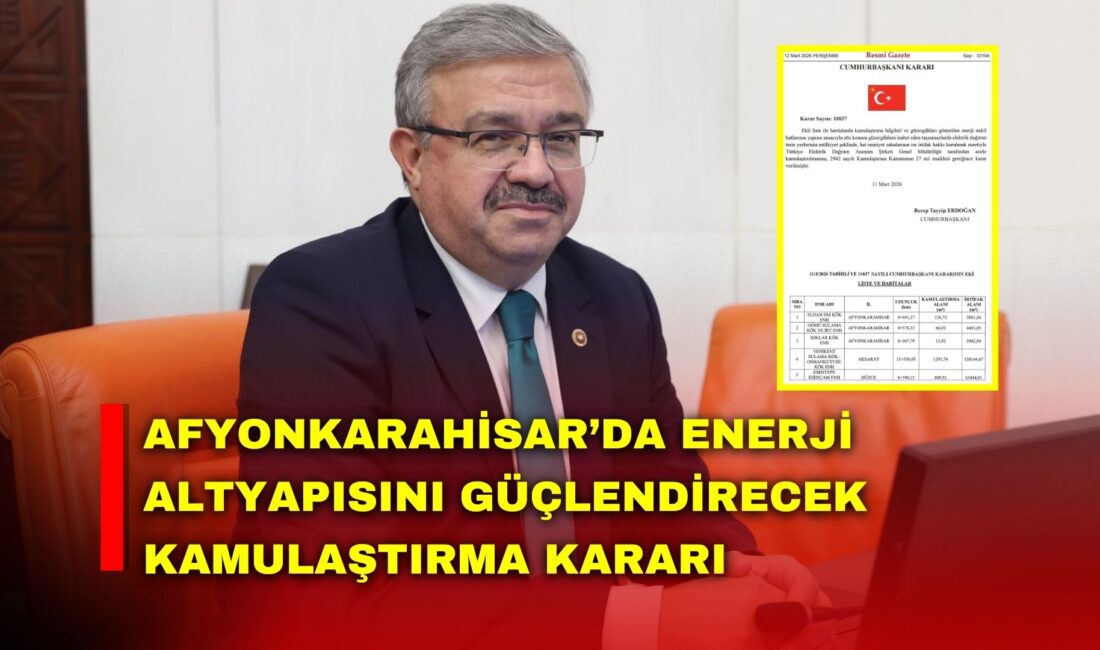 AK Parti Milletvekili Yurdunuseven, Afyonkarahisar’ın enerji altyapısını güçlendirmeye yönelik önemli