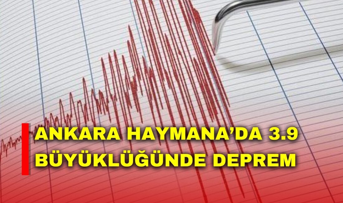 Ankara’nın Haymana ilçesinde 3.9 büyüklüğünde bir deprem meydana geldi. Deprem
