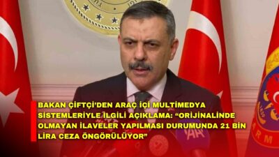 İçişleri Bakanı Mustafa Çiftçi, trafik kanununda bu yıl yürürlüğe giren
