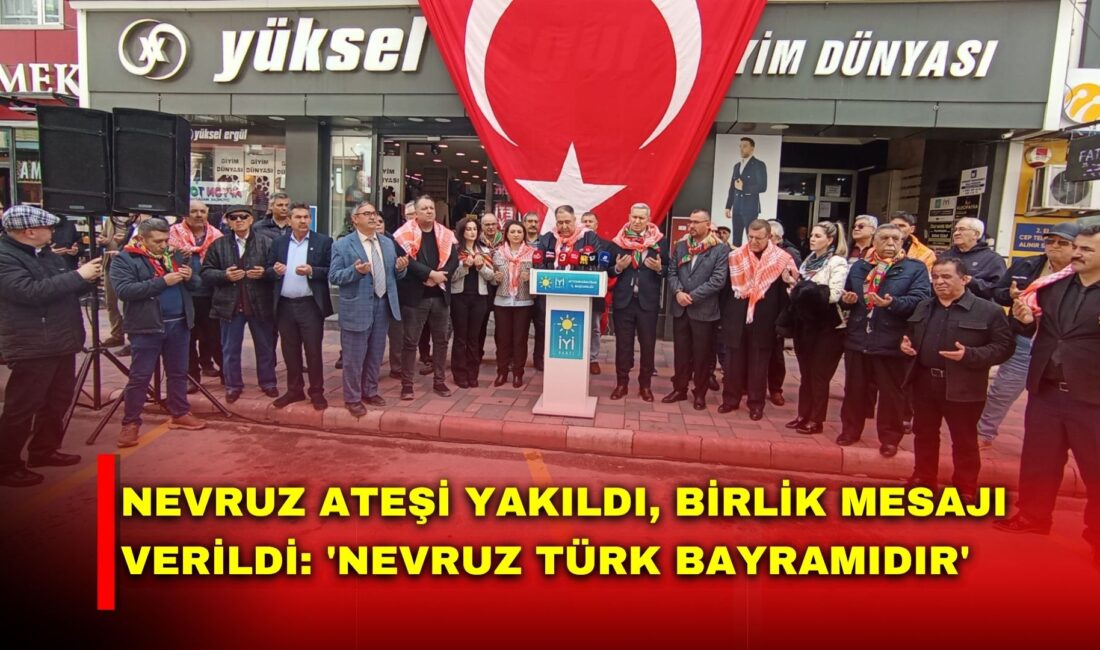 İYİ Parti Afyonkarahisar İl Başkanlığı tarafından il başkanlığı binası önünde