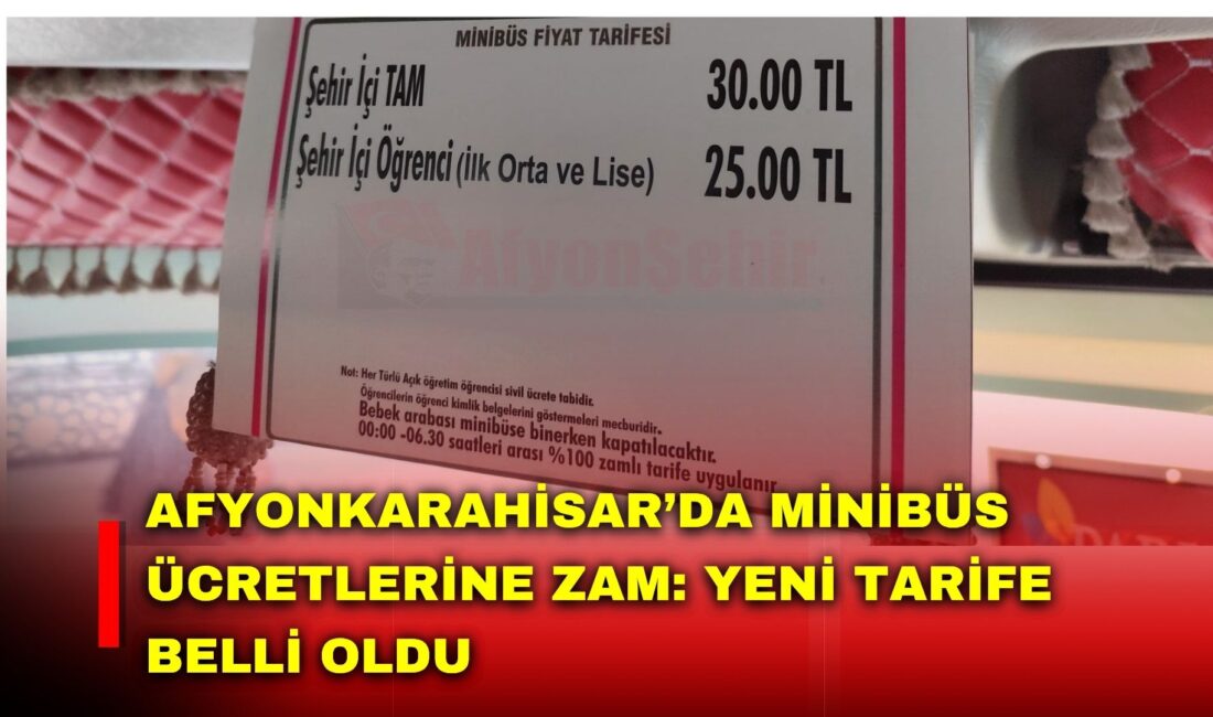Yeni tarifeye göre tam ücret 30 TL, öğrenci ücreti 25