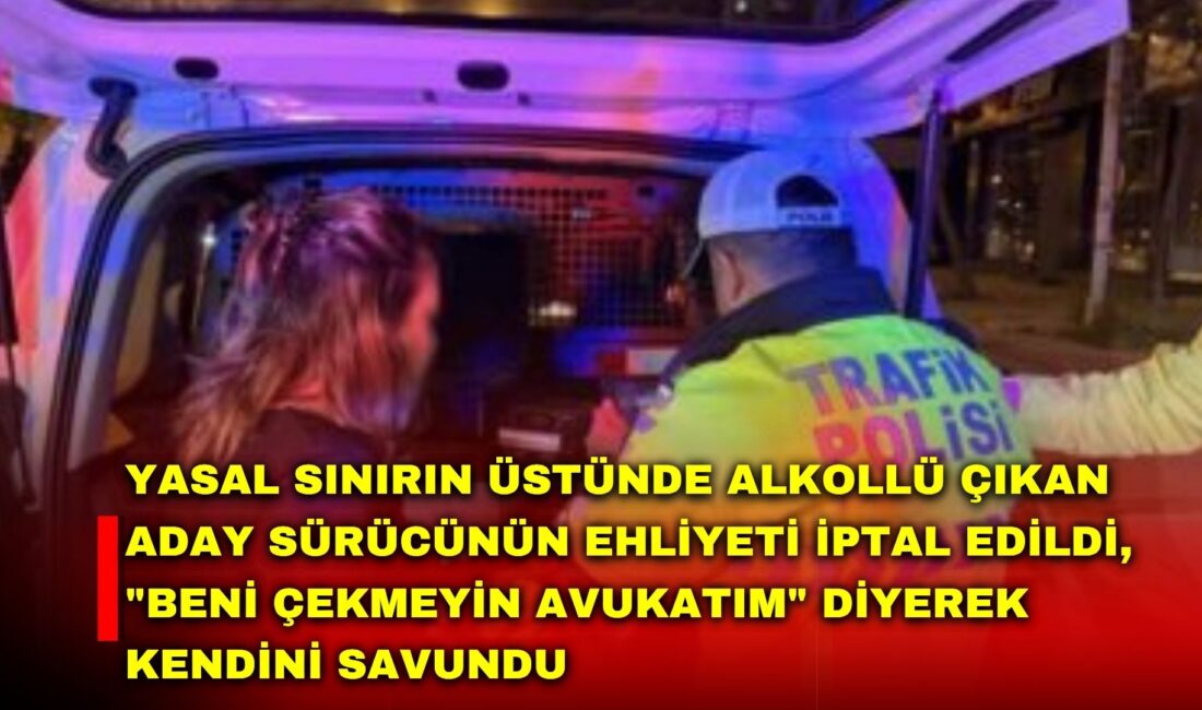 Adana’da trafik polislerinin yaptığı alkol denetiminde yasal promilin üstünde alkollü
