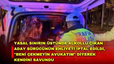Adana’da trafik polislerinin yaptığı alkol denetiminde yasal promilin üstünde alkollü