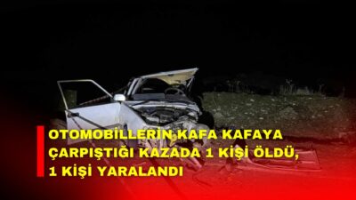 Afyonkarahisar’da iki otomobilin çarpışması sonucu yaşanan trafik kazasında 1 kişi