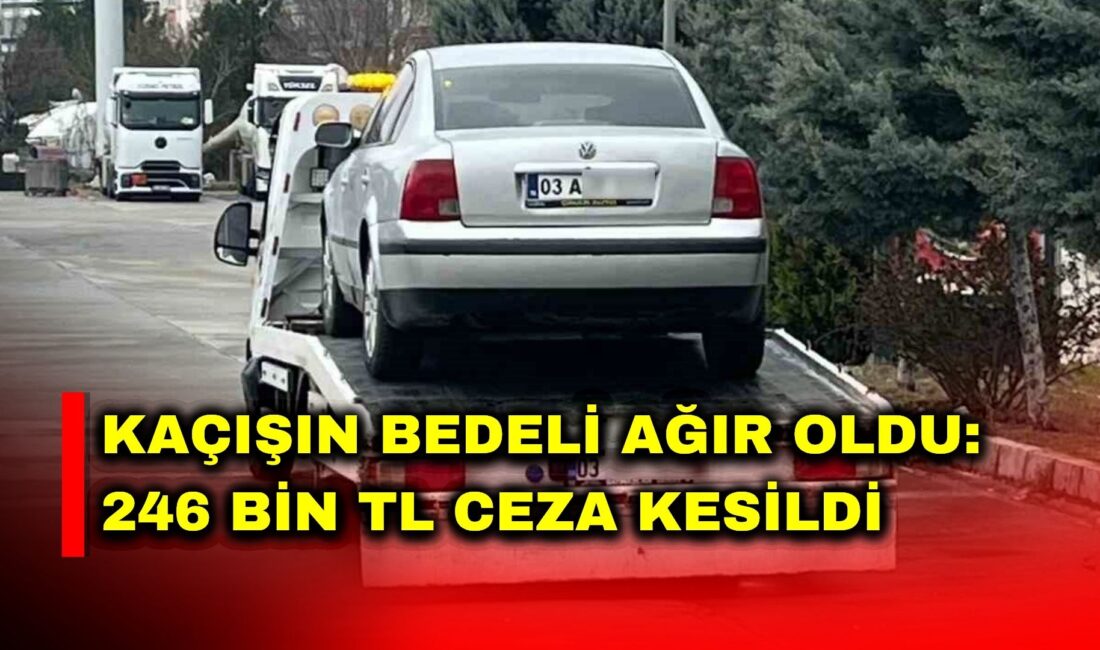 Afyonkarahisar’da kullandığı çekme belgeli araçla polisin ’dur’ ihtarına uymayarak kaçan