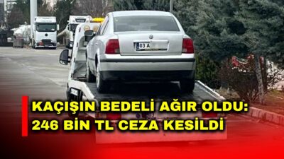 Afyonkarahisar’da kullandığı çekme belgeli araçla polisin ’dur’ ihtarına uymayarak kaçan