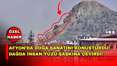 Afyonkarahisar’da çekilen bir fotoğraf, görenleri hayrete düşürdü. Kent merkezine hakim