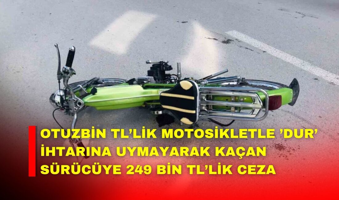 Afyonkarahisar’da yaklaşık 30 bin TL değerindeki motosikleti plakasız ve ehliyetsiz