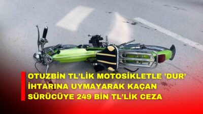 Afyonkarahisar’da yaklaşık 30 bin TL değerindeki motosikleti plakasız ve ehliyetsiz