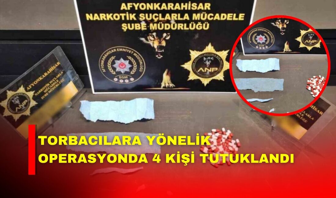 Afyonkarahisar’da polis tarafından torbacı diye adlandırılan uyuşturucu satıcılarına yönelik yapılan