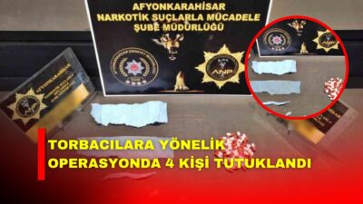 Afyonkarahisar’da polis tarafından torbacı diye adlandırılan uyuşturucu satıcılarına yönelik yapılan